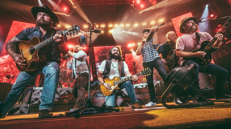 Zac Brown Band performing during the Love & Fear Tour