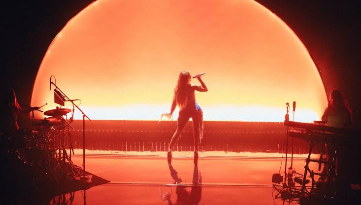 Zara Larsson performing during the Midnight Sun Tour 2026