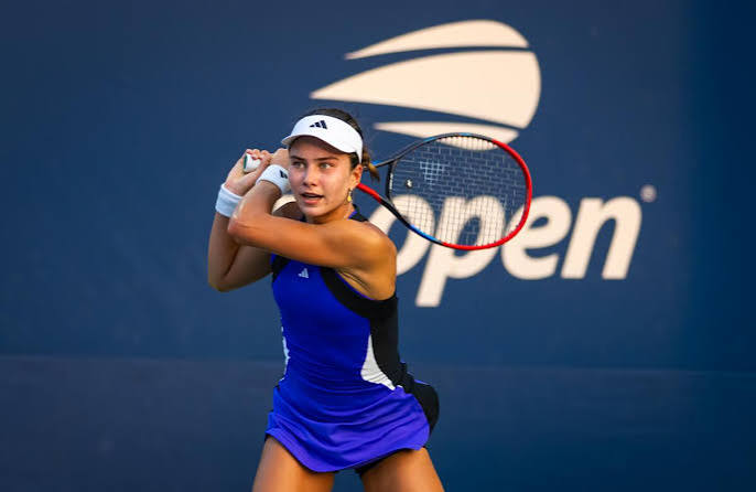 Iva Jovic competing at the US Open 2026
