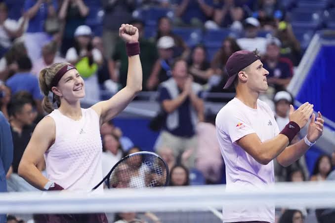 Karolína Muchová in action during the 2026 US Open